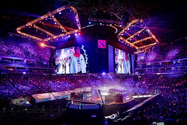 The inside of the arena that hosted The International in 2019. E-sports 2021 competitions are expected to take place.